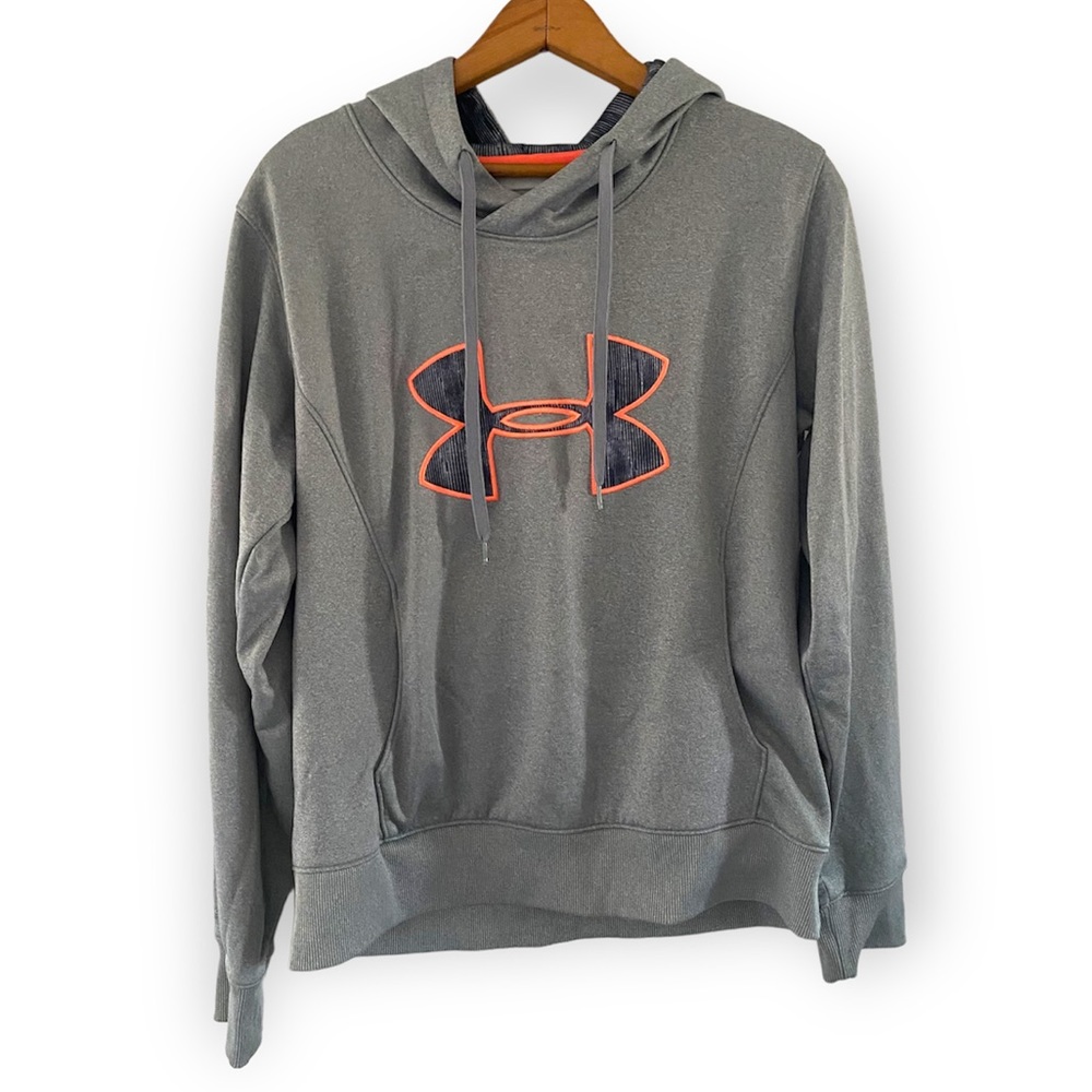 Under Armour gray semi fitted hoodie sweatshirt